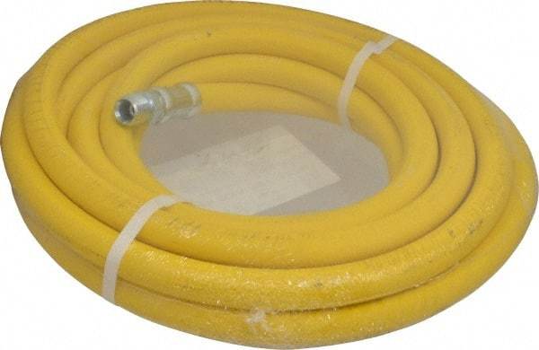 Continental ContiTech - 1/2" ID x 0.89" OD 25' Long Oil Resistant Air Hose - MNPT x MNPT Ends, 500 Working psi, -20 to 190°F, 1/2" Fitting, Yellow - Americas Industrial Supply