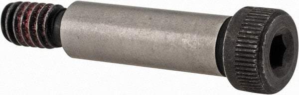 Value Collection - 5/16" Shoulder Diam x 1" Shoulder Length, 1/4-20 UNC, Hex Socket Shoulder Screw - 4140 Alloy Steel with Nylon Locking Patch, 7/32" Head Height x 7/16" Head Diam - Americas Industrial Supply