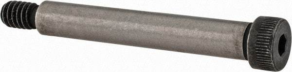Value Collection - 5/16" Shoulder Diam x 2" Shoulder Length, 1/4-20 UNC, Hex Socket Shoulder Screw - 4140 Alloy Steel with Nylon Locking Patch, 7/32" Head Height x 7/16" Head Diam - Americas Industrial Supply