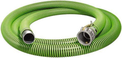 Alliance Hose & Rubber - -40 to 180°F, 2" Inside x 2.4" Outside Diam, Thermoplastic Rubber with Polyethylene Helix Liquid Suction & Discharge Hose - Green & Black, 20' Long, 29 Vacuum Rating, 50 psi Working & 150 psi Brust Pressure - Americas Industrial Supply