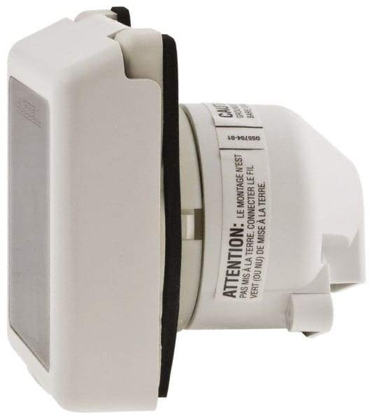 Hubbell Wiring Device-Kellems - 125/250 VAC, 50 Amp, Self Grounding Inlet - 3 Poles, 4 Wire, Male End, White - Americas Industrial Supply