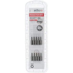Wiha - 3mm Hex Screwdriver Bit - 1/4" Drive, 1" OAL - Americas Industrial Supply