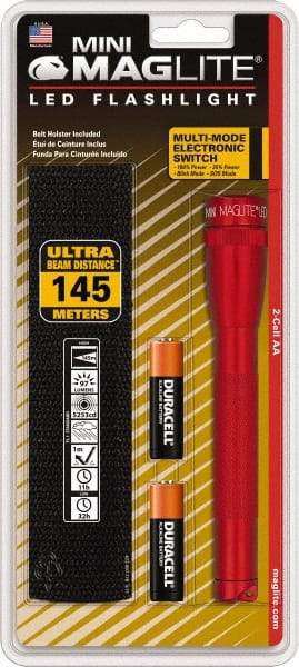 Mag-Lite - LED Bulb, Mini Flashlight - Aluminum Body, AA Batteries - Americas Industrial Supply