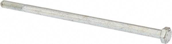 Made in USA - 5/16-18 UNC, 7" Length Under Head Hex Head Cap Screw - Partially Threaded, Grade 5 Steel, Zinc-Plated Finish, 1/2" Hex - Americas Industrial Supply