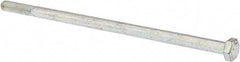 Made in USA - 5/16-18 UNC, 7" Length Under Head Hex Head Cap Screw - Partially Threaded, Grade 5 Steel, Zinc-Plated Finish, 1/2" Hex - Americas Industrial Supply