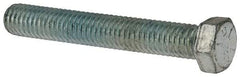 Made in USA - 7/16-14 UNC, 3" Length Under Head Hex Head Cap Screw - Fully Threaded, Grade 5 Steel, Zinc-Plated Finish, 5/8" Hex - Americas Industrial Supply