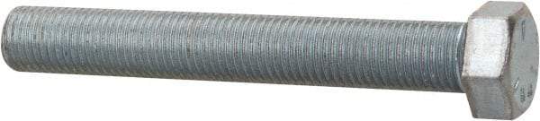 Made in USA - 7/16-20 UNF, 3" Length Under Head Hex Head Cap Screw - Fully Threaded, Grade 5 Steel, Zinc-Plated Finish, 5/8" Hex - Americas Industrial Supply
