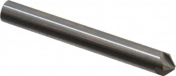Hertel - 1/4" Head Diam, 1/4" Shank Diam, 4 Flute 100° Solid Carbide Countersink - Americas Industrial Supply
