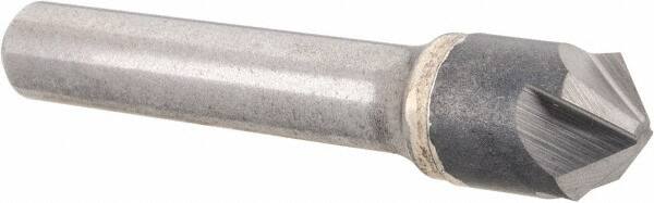 Hertel - 1/2" Head Diam, 3/8" Shank Diam, 4 Flute 100° Solid Carbide Countersink - Americas Industrial Supply