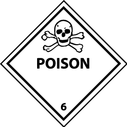 NMC - Poison DOT Shipping Label - 4" High x 4" Wide - Americas Industrial Supply