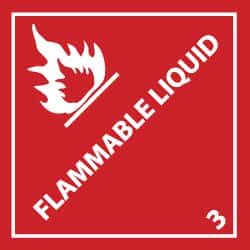 NMC - Flammable Liquid DOT Shipping Label - 4" High x 4" Wide - Americas Industrial Supply