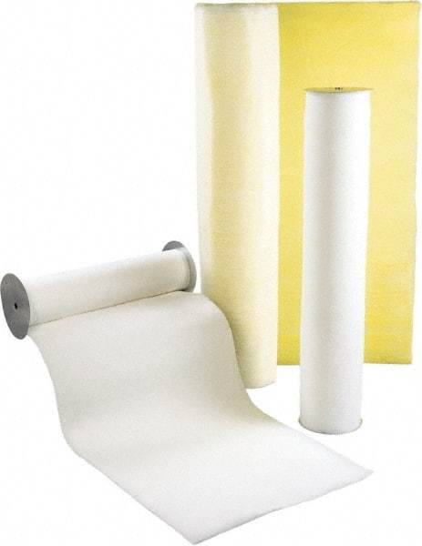 Made in USA - 65' Long x 43-7/8" Wide x 3/4" Thick Synthetic Automatic Air Filter Media Roll - MERV 4, 72% Arrestance Efficiency, 500 FPM Max Air Flow, 0.07" wpg Init Resist, 1" wpg Final Resist, Use with Paint Booths - Americas Industrial Supply