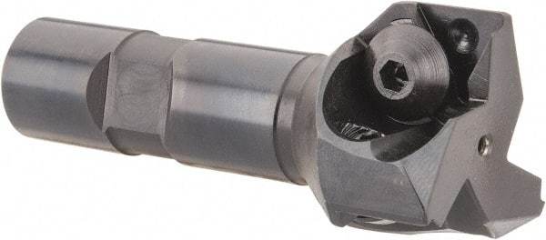 Value Collection - 1-1/2" Cut Diam, 0.656" Max Depth of Cut, 3/4" Shank Diam, 3-1/4" OAL, Indexable Square Shoulder End Mill - TPC 32..., TPG 32., TPU 32. Inserts, Weldon Shank - Americas Industrial Supply