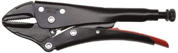 Proto - 9-1/4" OAL Straight Jaw Locking Pliers - 5/8" Jaw Width, 1-21/32" Jaw Depth, 2-23/64" Jaw Opening, Standard Handle - Americas Industrial Supply