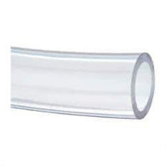 Made in USA - 1-1/4" ID x 1-3/4" OD, 1/4" Wall Thickness, Cut to Length (50' Standard Length) PVC Tube - Clear, 45 Max psi, 68 Shore A Hardness - Americas Industrial Supply