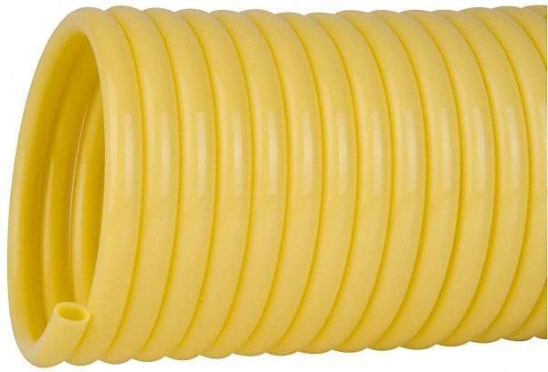 Coilhose Pneumatics - 3/8" ID, 100' Long, Yellow Nylon Coiled & Self Storing Hose - 165 Max psi, No Fittings - Americas Industrial Supply