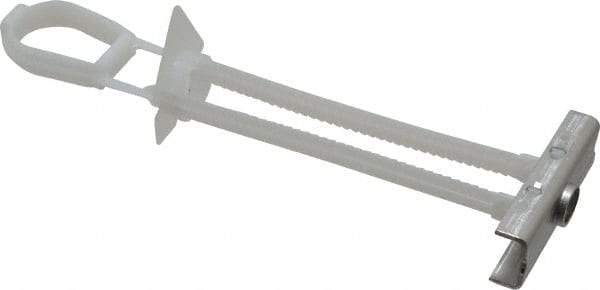 Toggler - 3/8" Screw, 6" Long, 3/8 to 2-1/2" Thick, Toggle Bolt Drywall & Hollow Wall Anchor - 3/8 - 16" Thread, 3/4" Drill, Uncoated, Stainless Steel, Grade 304, Use in Drywall - Americas Industrial Supply