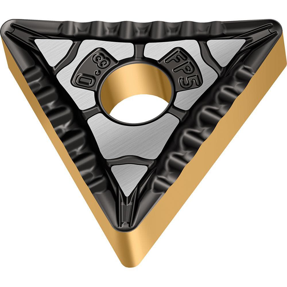 Turning Insert: TNMG331-FP5 WPP10G, Solid Carbide TiCN, Al2O3 & TiN Finish, Neutral, 0.6500″ Long, 3/8″ Inscribed Circle, 0.0160″ Corner Radius, 60.0 ° N/A Triangle, Series TNMG-FP5