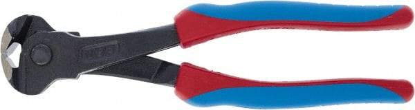 Channellock - 8" OAL, 1/4" Capacity, End Cutting Pliers - 11/32" Jaw Length x 1-19/32" Jaw Width, Oval/Curved Head, TPR-Rubber Overmold Handle - Americas Industrial Supply