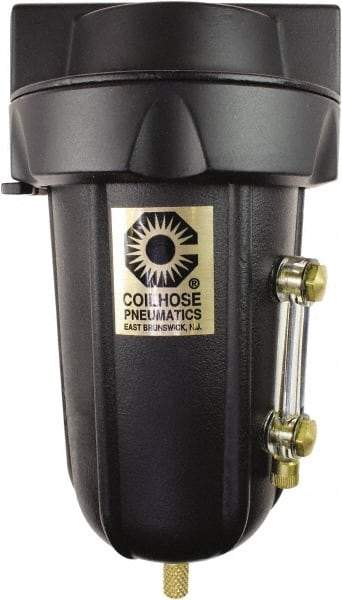 Coilhose Pneumatics - 1/4" Port Coalescing Filter - Aluminum Bowl, 0.1 Micron Rating, 5-5/8" High - Americas Industrial Supply