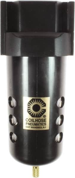 Coilhose Pneumatics - 3/4" Port Coalescing Filter - Polycarbonate Bowl, 0.3 Micron Rating, 7-1/2" High - Americas Industrial Supply