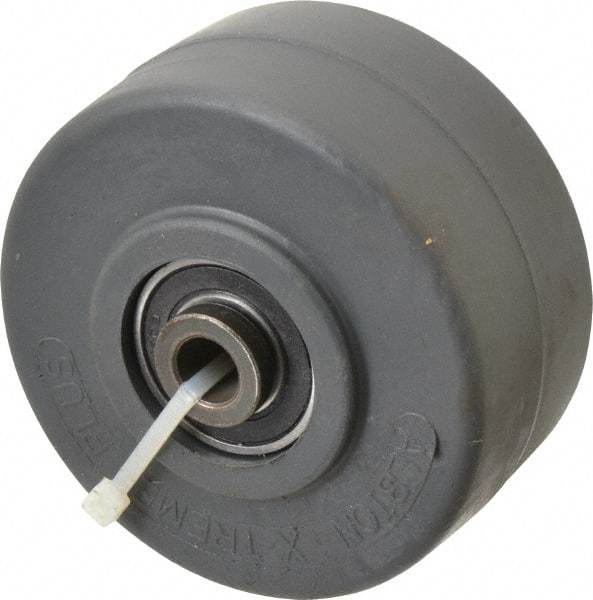 Albion - 4 Inch Diameter x 2 Inch Wide, Polyurethane Caster Wheel - 1,400 Lb. Capacity, 2-7/16 Inch Hub Length, 1/2 Inch Axle Diameter, Precision Ball Bearing - Americas Industrial Supply
