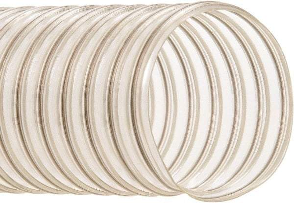 Hi-Tech Duravent - 3" ID, 30 Hg Vac Rating, 12 psi, Polyurethane Vacuum & Duct Hose - 50' Long, Clear, 1-3/4" Bend Radius, -20 to 180°F - Americas Industrial Supply