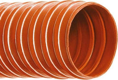 Hi-Tech Duravent - 6" ID, 4 Hg Vac Rating, 15 psi, Fiberglass Vacuum & Duct Hose - 12' Long, Brick Red, 6" Bend Radius, -75 to 500°F (Intermittent to 600) - Americas Industrial Supply
