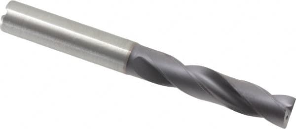 Kennametal - 3/8" 180° Spiral Flute Solid Carbide Screw Machine Drill Bit - Americas Industrial Supply