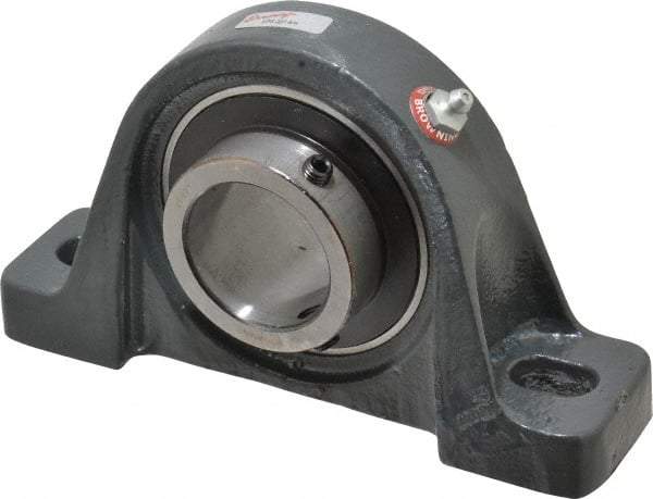 Browning - 1-11/16" ID, 7-3/8" OAL x 4-1/4" OAH Pillow Block Air Handling - 5,139 Lb Static Cap, 7,901 Lb Dyn Cap, 5-21/32" Btw Mnt Hole Ctrs, 2-1/8" Base-to-Ctr Ht, Cast Iron - Americas Industrial Supply