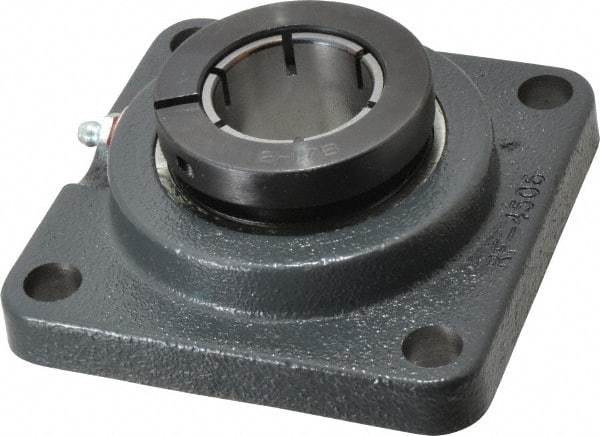 Browning - 1-7/16" ID, 4-5/8" OAL x 4-5/8" OAH 4-Bolt Flange - 4,467 Lb Static Cap, 7,340 Lb Dyn Cap, 3-5/8" Btw Mnt Hole Ctrs, Cast Iron - Americas Industrial Supply