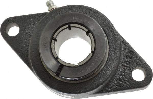 Browning - 1-3/16" ID, 5-9/16" OAL x 3-1/8" OAH 2-Bolt Flange - 2,567 Lb Static Cap, 4,381 Lb Dyn Cap, 4-19/32" Btw Mnt Hole Ctrs, Cast Iron - Americas Industrial Supply
