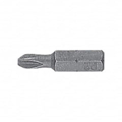 DeWALT - #2, Insert Standard Phillips Screwdriver Bit - 1/4" Drive, 1" OAL - Americas Industrial Supply