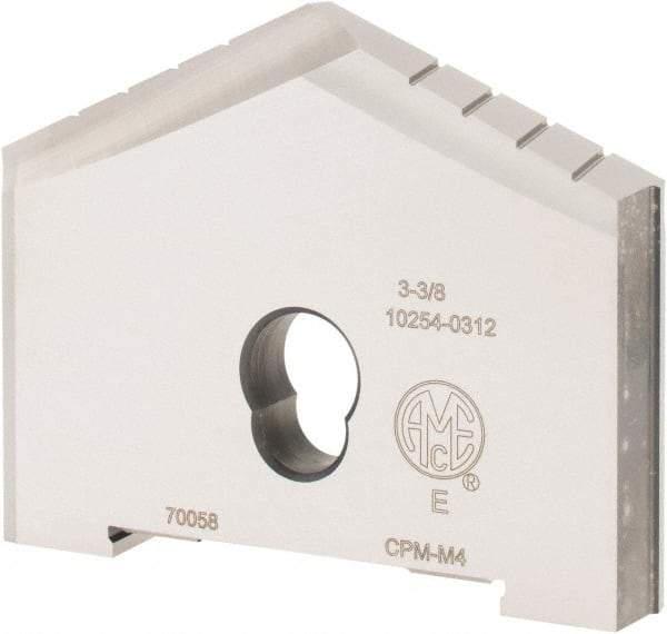 Allied Machine and Engineering - 3-3/8" Diam x 7/16" Thick, Seat Code E, 130° Included Angle Spade Drill Insert - Uncoated Powdered Metal, Powdered Metal, Series E - Americas Industrial Supply