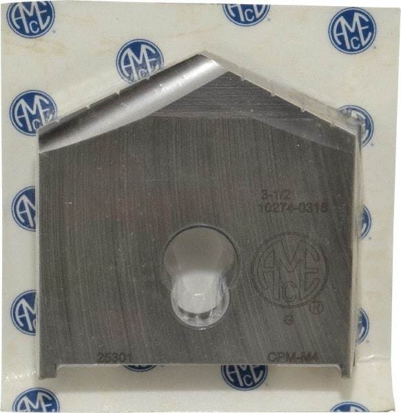 Allied Machine and Engineering - 3-1/2" Diam x 3/8" Thick, Seat Code G, 130° Included Angle Spade Drill Insert - Uncoated Powdered Metal, Powdered Metal, Series G - Americas Industrial Supply