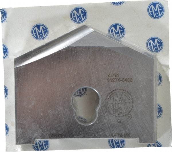 Allied Machine and Engineering - 4-1/4" Diam x 7/16" Thick, Seat Code G, 130° Included Angle Spade Drill Insert - Uncoated Powdered Metal, Powdered Metal, Series G - Americas Industrial Supply