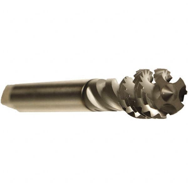 Emuge - M16x2.00 Metric 4 Flute 6H Modified Bottoming Spiral Flute Tap - Cobalt, GLT-1 Finish, 110mm OAL, Right Hand Flute, Right Hand Thread, Series Enorm - Americas Industrial Supply