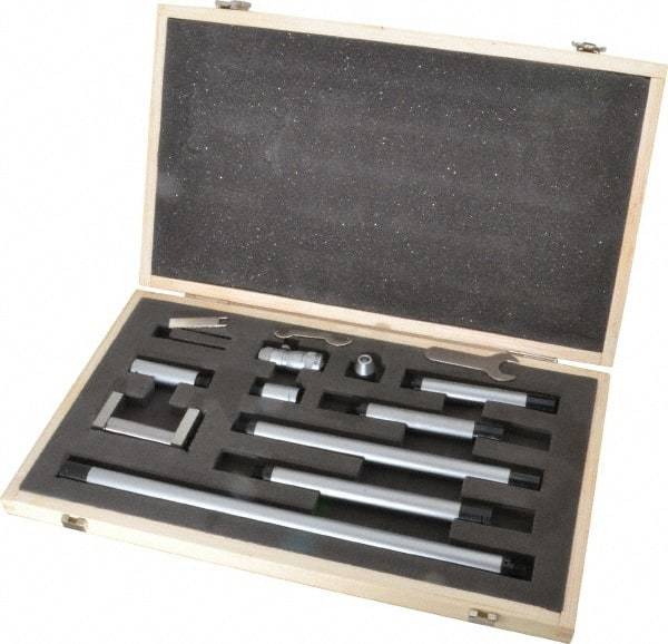 SPI - 2 to 40 Inch Range, Carbide Mechanical Inside Tubular Micrometer - 0.001 Inch Graduation, 0.0001 Inch Accuracy - Americas Industrial Supply