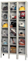 Hallowell - 18 Door, 6 Tier, Safety-View Plus Box Lockers - Americas Industrial Supply