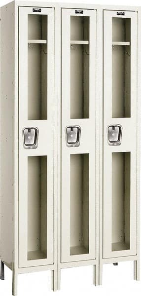 Hallowell - 3 Door, 1 Tier, Safety-View Wardrobe Lockers - Americas Industrial Supply