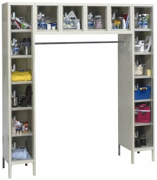 Hallowell - 16 Door, 16 Tier, Safety-View Plus Box Lockers - Americas Industrial Supply