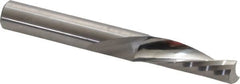 Onsrud - 3/8" Cutting Diam x 1-1/8" Length of Cut, 1 Flute, Downcut Spiral Router Bit - Uncoated, Right Hand Cut, Solid Carbide, 3" OAL x 3/8" Shank Diam, Single Edge, 21° Helix Angle - Americas Industrial Supply