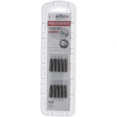 Wiha - 1/4" Drive, #10 Torq-Set Screwdriver Bit - 1" OAL - Americas Industrial Supply