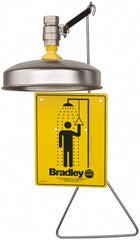 Bradley - Plumbed Drench Showers Mount: Vertical Shower Head Material: Plastic with Stainless Steel - Americas Industrial Supply