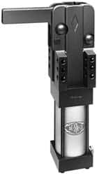 De-Sta-Co - 3,000 Lb Inner Hold Capacity, Vert Mount, Air Power Hold-Down Toggle Clamp - 3/8 NPT Port, 90° Bar Opening, 287.27mm Height Under Bar - Americas Industrial Supply