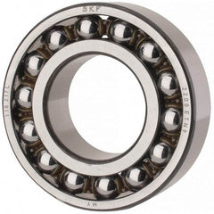SKF - 40mm Bore Diam, 80mm OD, Open Self Aligning Radial Ball Bearing - 23mm Wide, 2 Rows, Round Bore, 2,250 Lb Static Capacity, 7,170 Lb Dynamic Capacity - Americas Industrial Supply