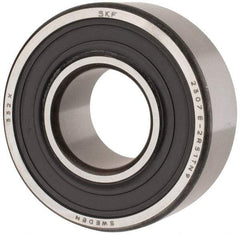 SKF - 35mm Bore Diam, 80mm OD, Double Seal Self Aligning Radial Ball Bearing - 31mm Wide, 2 Rows, Round Bore, 2,520 Lb Static Capacity, 8,930 Lb Dynamic Capacity - Americas Industrial Supply