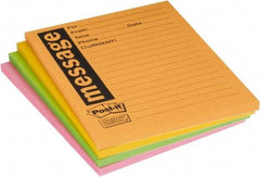 3M - 90 Sheet, 4 x 5", Note Pad/Writing Pad/Notebook - Yellow - Americas Industrial Supply