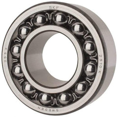 SKF - 50mm Bore Diam, 110mm OD, Open Self Aligning Radial Ball Bearing - 40mm Wide, 2 Rows, Round Bore, 4,500 Lb Static Capacity, 14,300 Lb Dynamic Capacity - Americas Industrial Supply