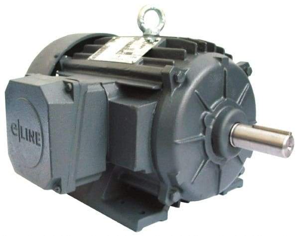 US Motors - 30 hp, TEFC Enclosure, No Thermal Protection, 3,535 RPM, 575 Volt, 60 Hz, Three Phase Energy Efficient Motor - Size 286 Frame, Rigid Mount, 1 Speed, Ball Bearings, 28.1 Full Load Amps, F Class Insulation, CCW Lead End - Americas Industrial Supply